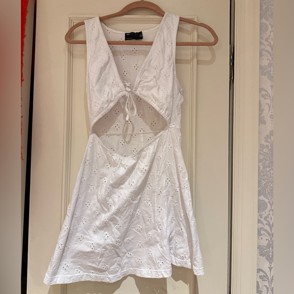 Asos Design White Cut-Out Dress